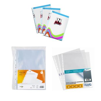 50 Buste a perforazione universale Antiriflesso